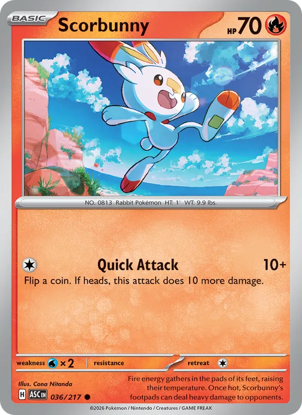 Scorbunny 036/217 Ascended Heroes
