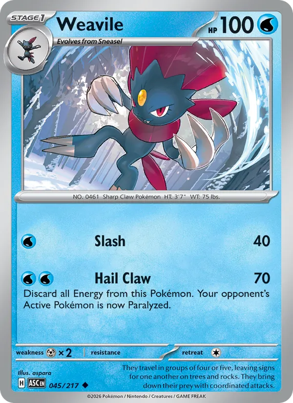 Weavile 045/217 Ascended Heroes