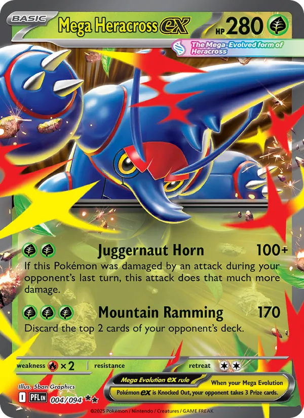 Mega Heracross ex 004/94 Phantasmal Flames