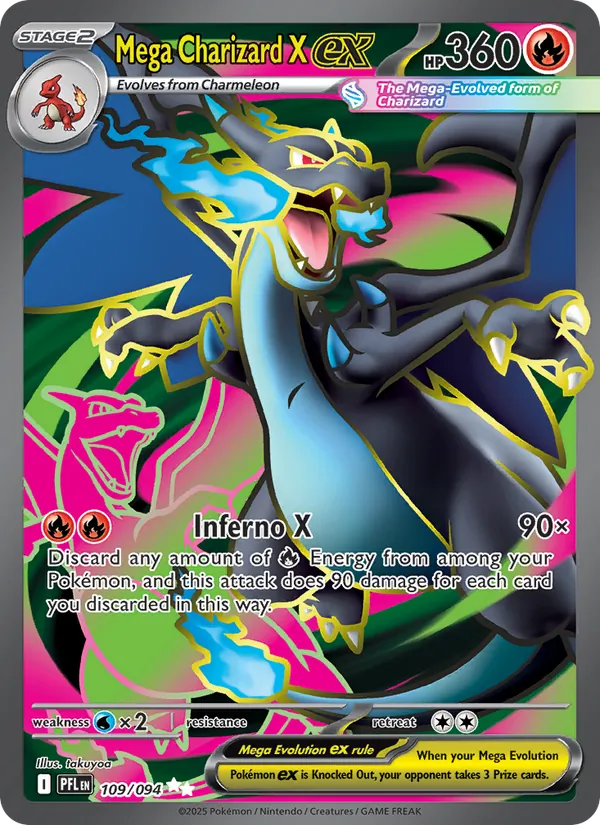 Mega Charizard X ex 109/94 Phantasmal Flames