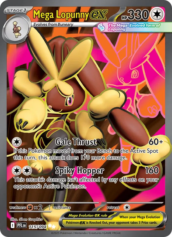 Mega Lopunny ex 115/94 Phantasmal Flames