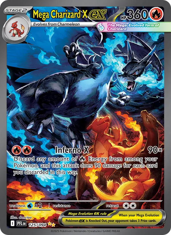 Mega Charizard X ex 125/94 Phantasmal Flames