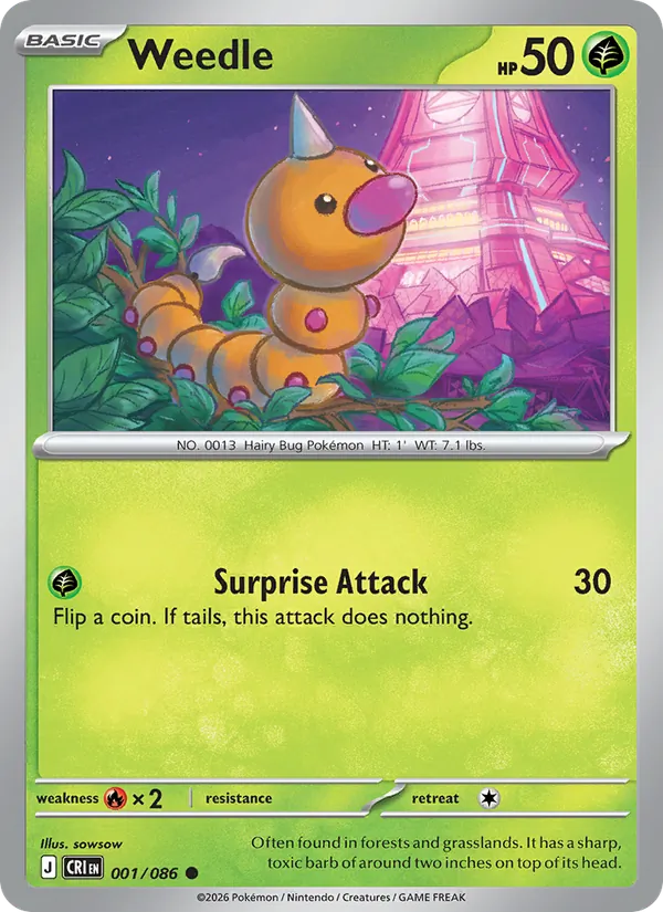 Weedle 001/86 Chaos Rising