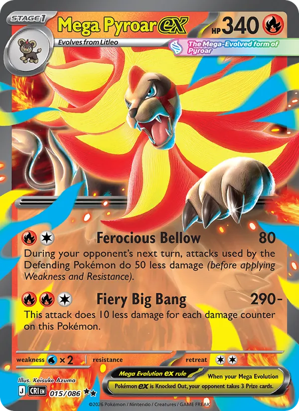 Mega Pyroar ex 015/86 Chaos Rising