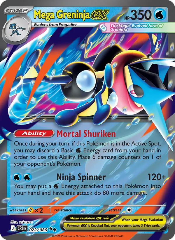Mega Greninja ex 022/86 Chaos Rising