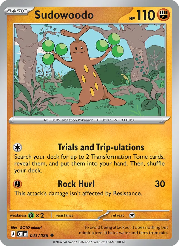 Sudowoodo 043/86 Chaos Rising