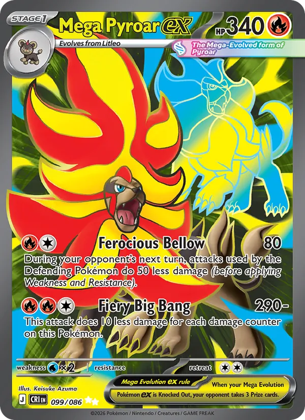 Mega Pyroar ex 099/86 Chaos Rising
