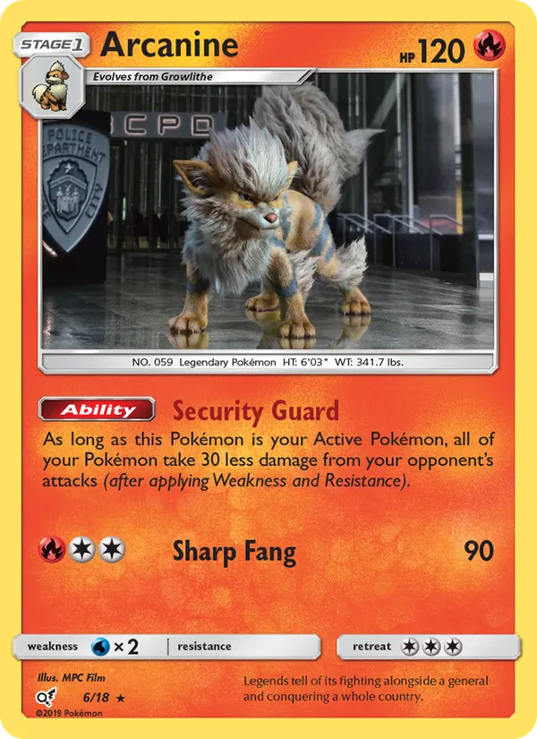 Arcanine 6/18 Detective Pikachu