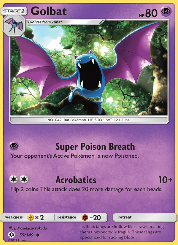 Golbat 55/149 Sun & Moon
