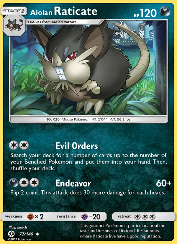 Alolan Raticate 77/149 Sun & Moon