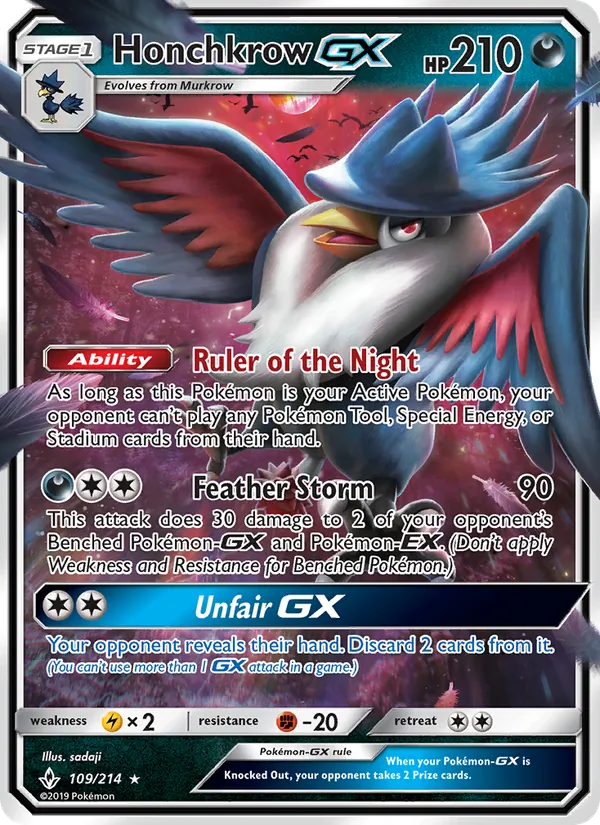 Honchkrow GX 109/214 Unbroken Bonds