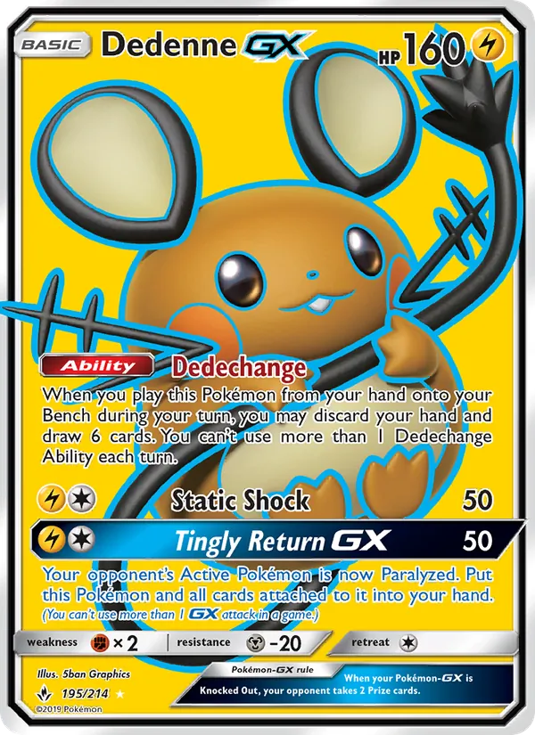 Dedenne GX 195/214 Unbroken Bonds