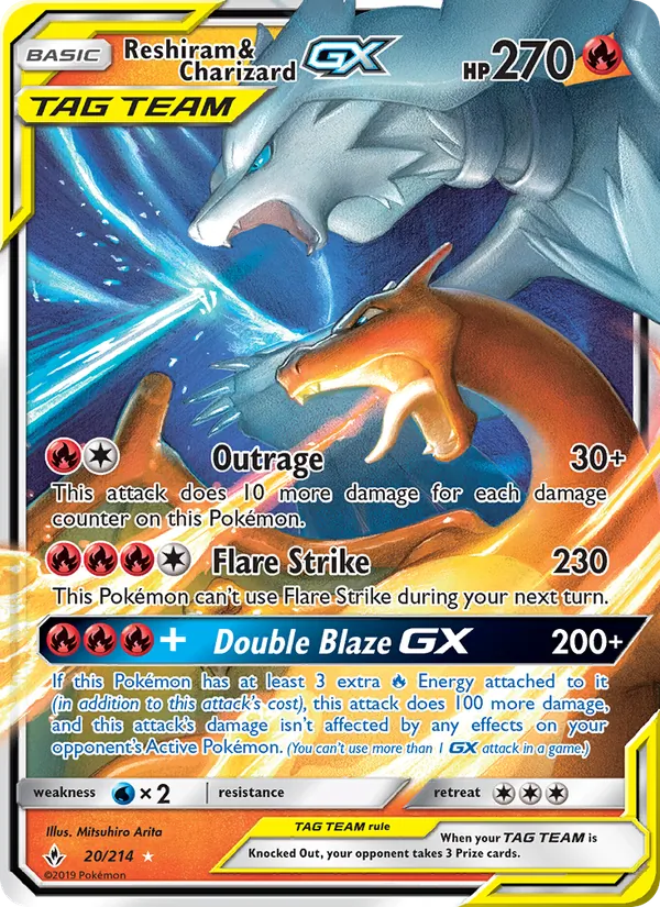 Reshiram & Charizard GX 20/214 Unbroken Bonds