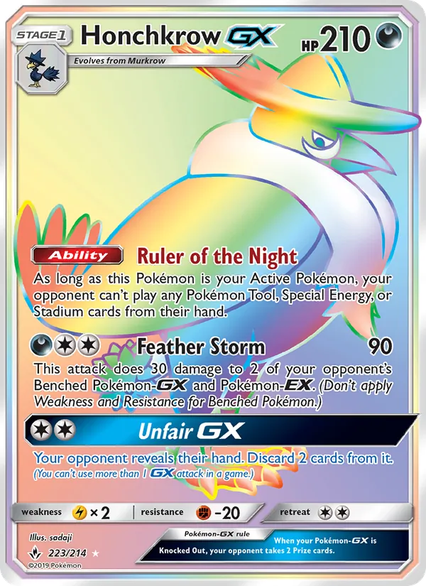 Honchkrow GX 223/214 Unbroken Bonds