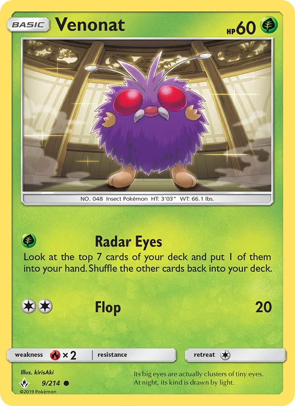 Venonat 9/214 Unbroken Bonds