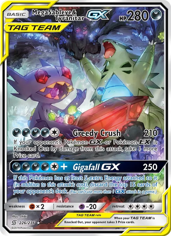 Mega Sableye & Tyranitar GX 226/236 Unified Minds