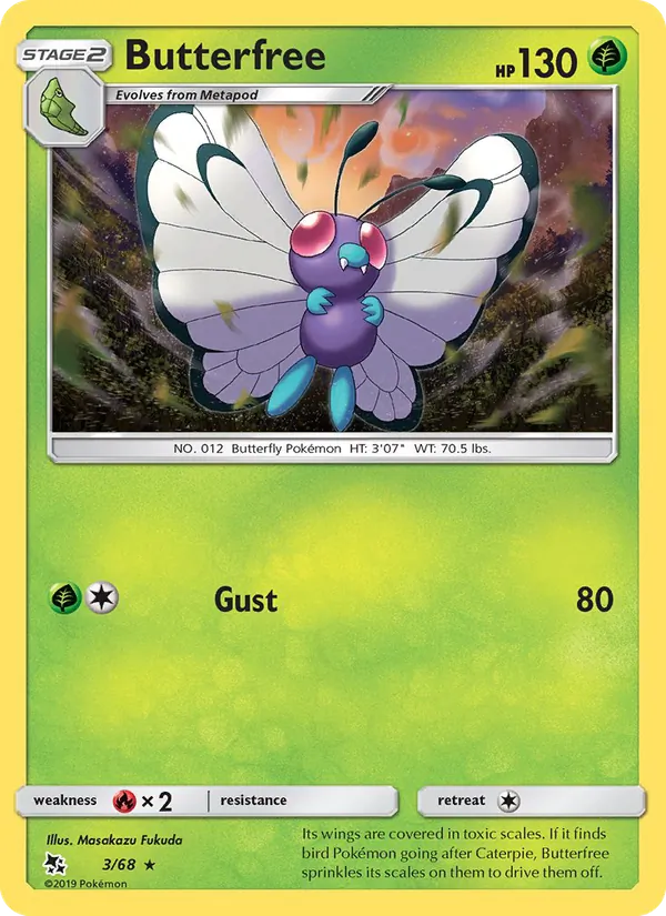Butterfree 3/68 Hidden Fates