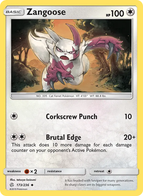 Zangoose 173/236 Cosmic Eclipse