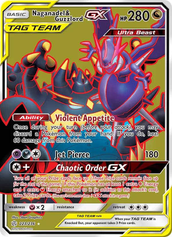 Naganadel & Guzzlord GX 223/236 Cosmic Eclipse