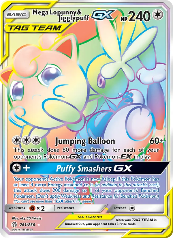 Mega Lopunny & Jigglypuff GX 261/236 Cosmic Eclipse