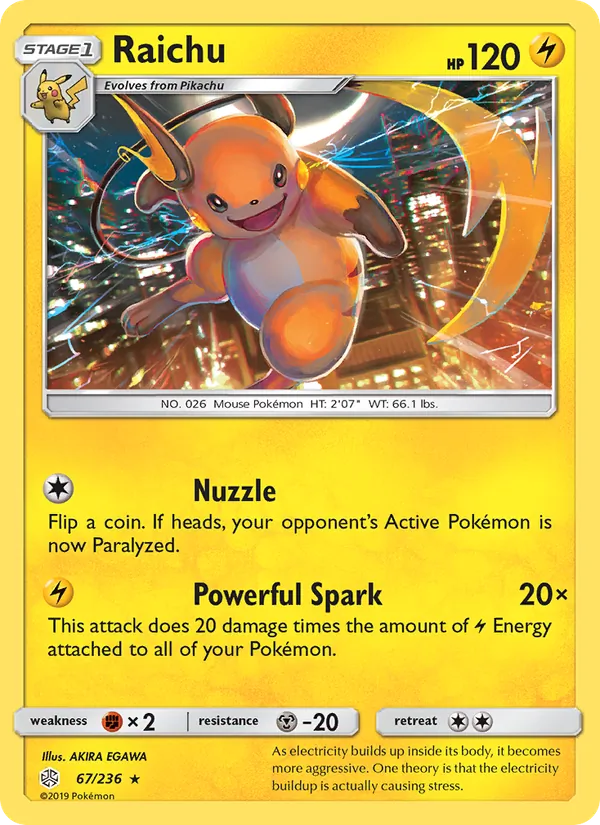 Raichu 67/236 Cosmic Eclipse