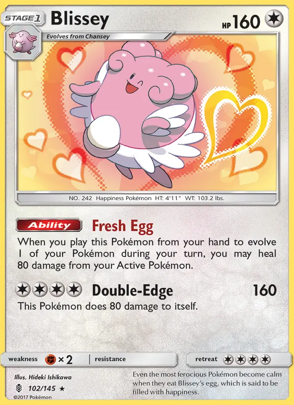 Blissey 102/145 Guardians Rising