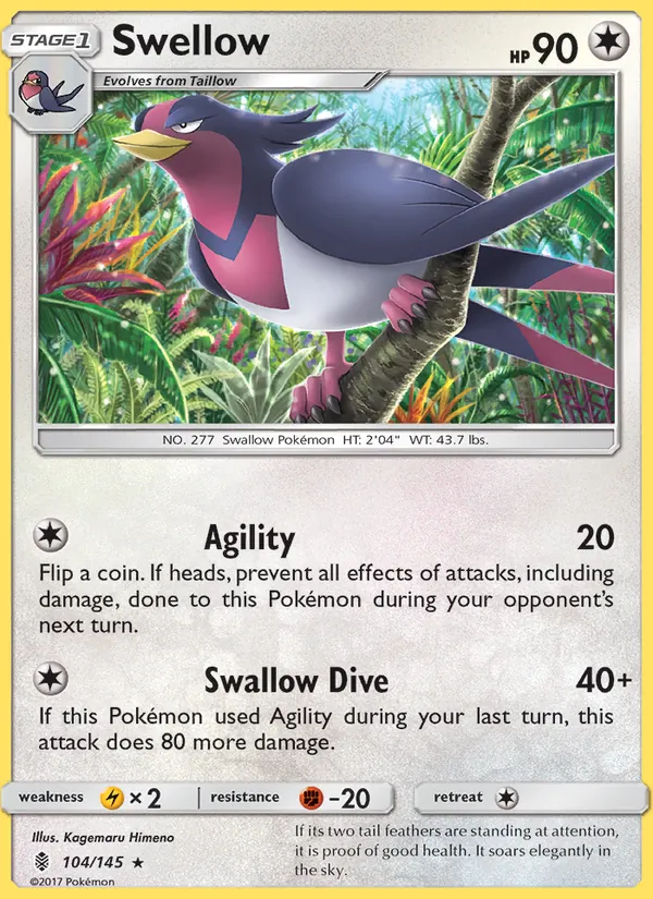Swellow 104/145 Guardians Rising
