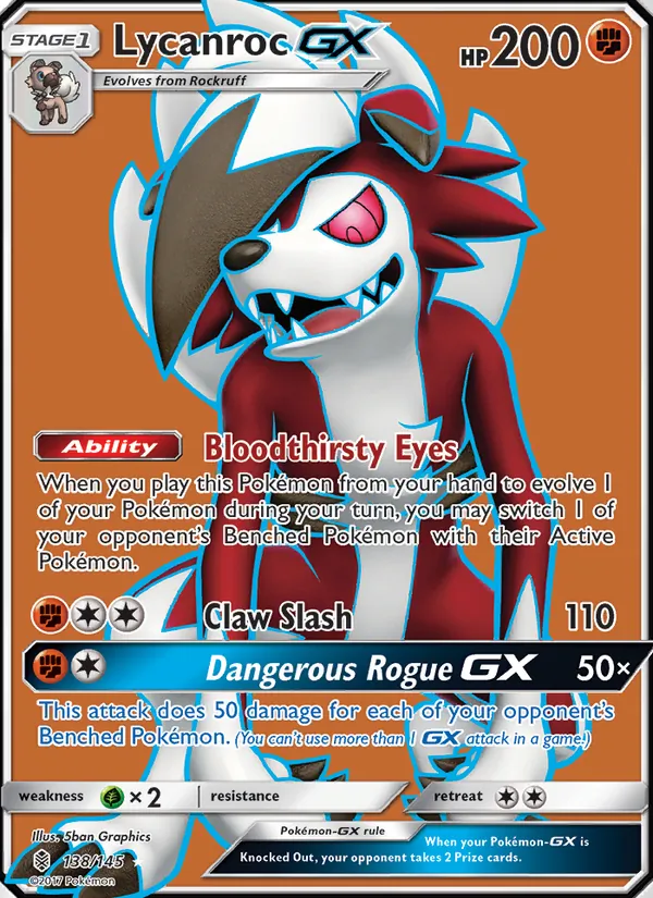 Lycanroc GX 138/145 Guardians Rising