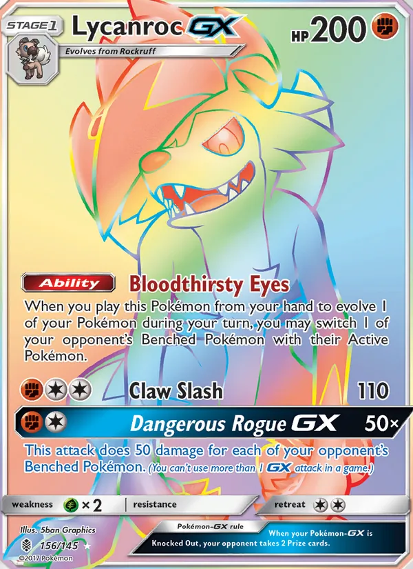 Lycanroc GX 156/145 Guardians Rising