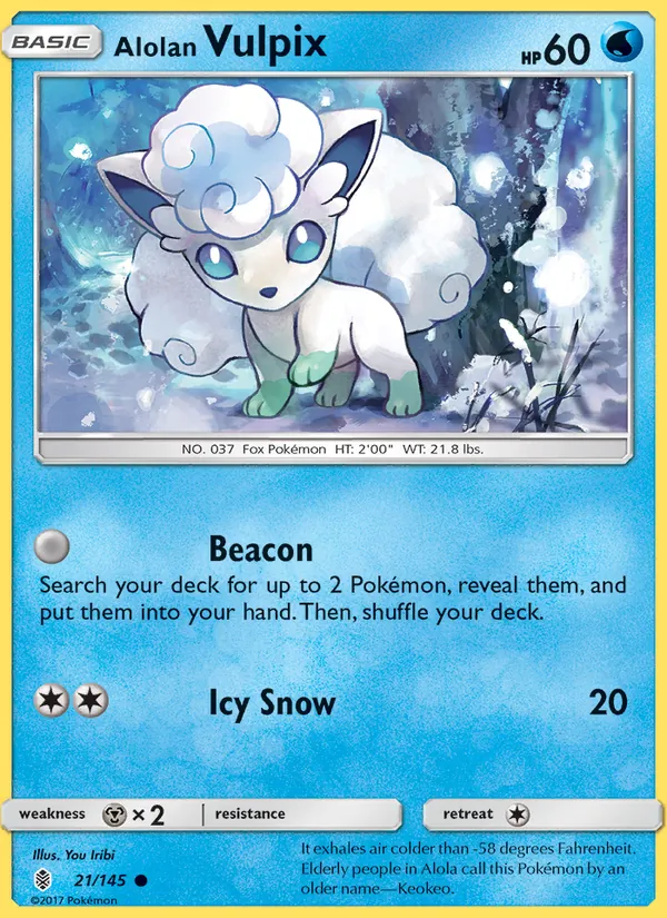 Alolan Vulpix 21/145 Guardians Rising