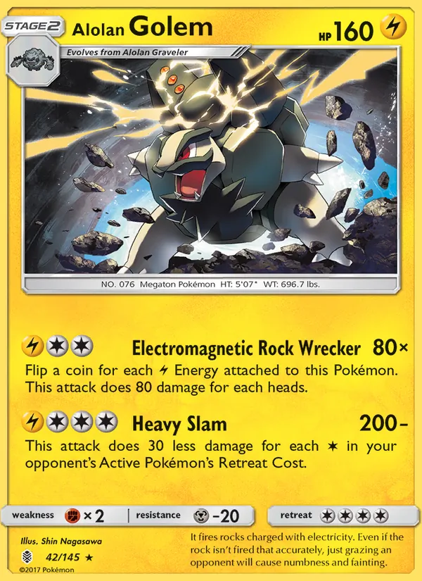 Alolan Golem 42/145 Guardians Rising