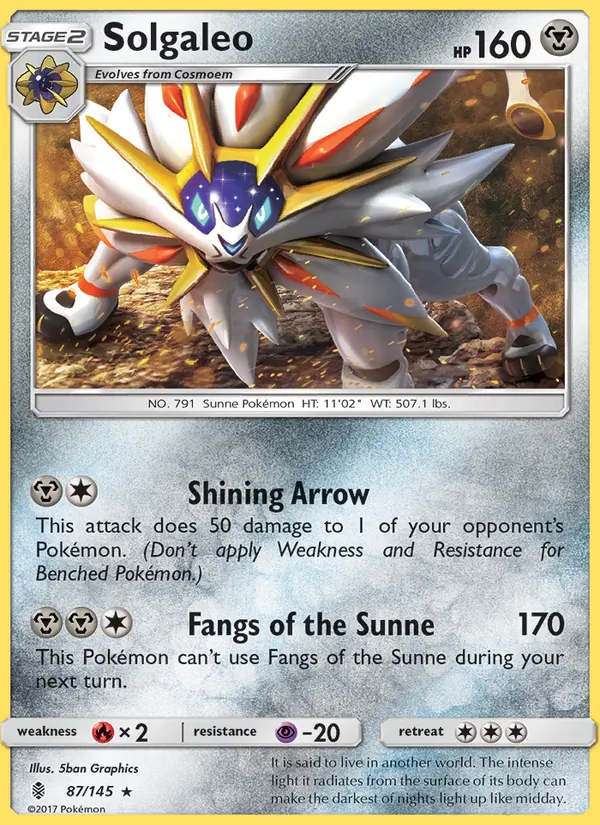 Solgaleo 87/145 Guardians Rising