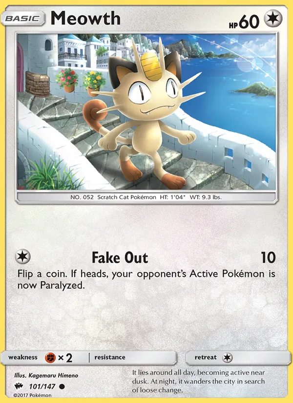 Meowth 101/147 Burning Shadows