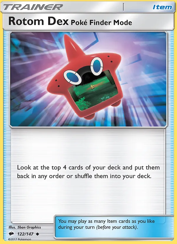 Rotom Dex—Poké Finder Mode 122/147 Burning Shadows