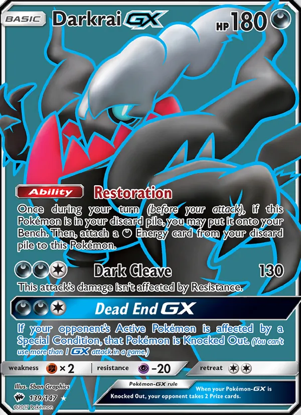 Darkrai GX 139/147 Burning Shadows