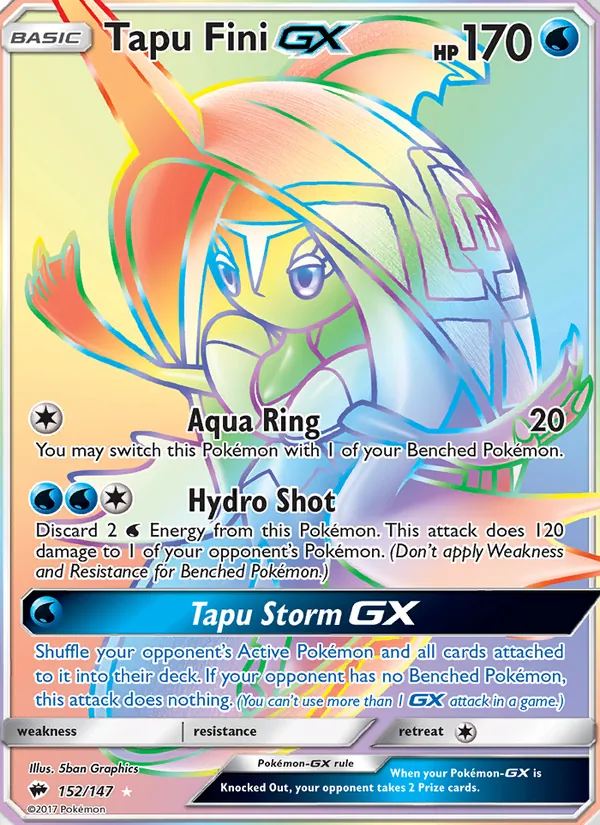 Tapu Fini GX 152/147 Burning Shadows