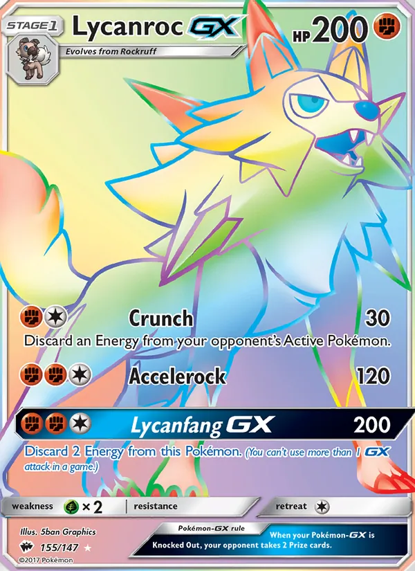 Lycanroc GX 155/147 Burning Shadows