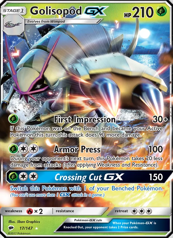 Golisopod GX 17/147 Burning Shadows