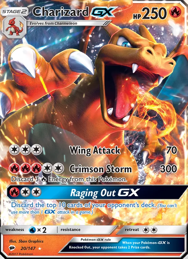 Charizard GX 20/147 Burning Shadows