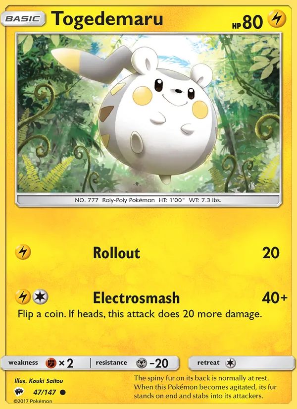 Togedemaru 47/147 Burning Shadows