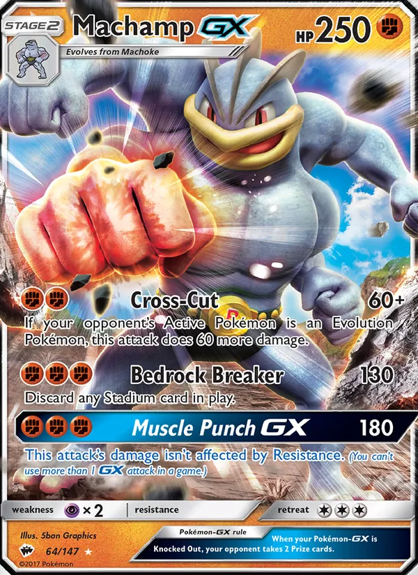 Machamp GX 64/147 Burning Shadows