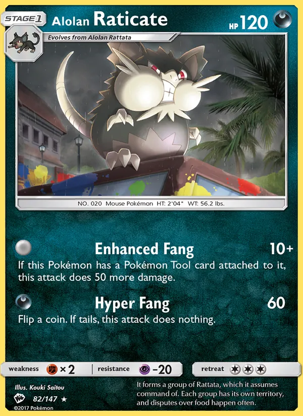 Alolan Raticate 82/147 Burning Shadows