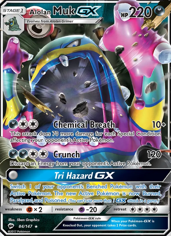 Alolan Muk GX 84/147 Burning Shadows