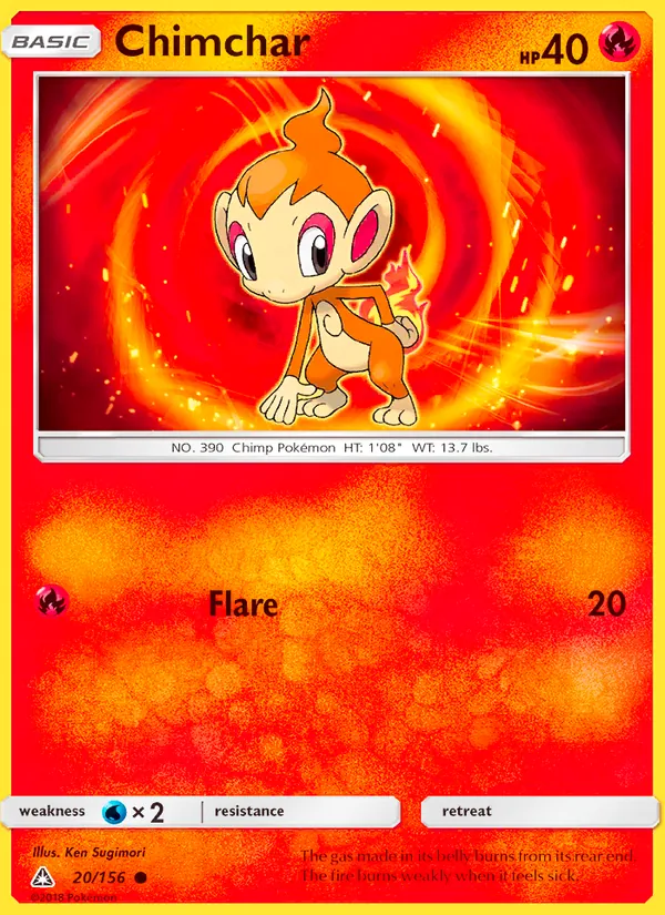 Chimchar 20/156 Ultra Prism