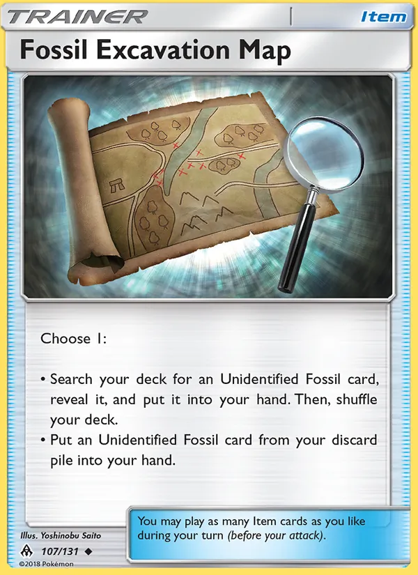 Fossil Excavation Map 107/131 Forbidden Light