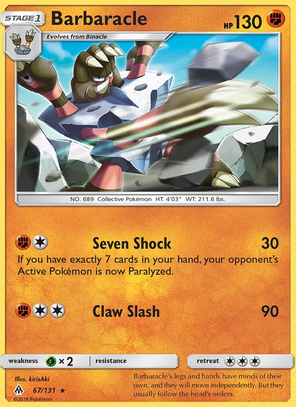 Barbaracle 67/131 Forbidden Light