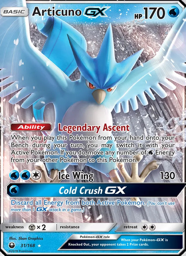 Articuno GX 31/168 Celestial Storm