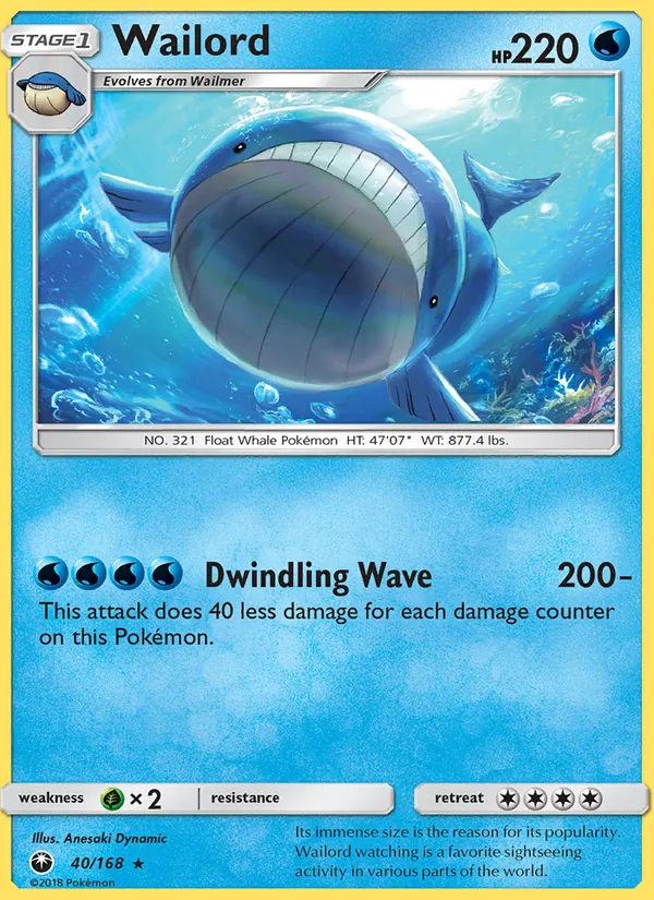 Wailord 40/168 Celestial Storm