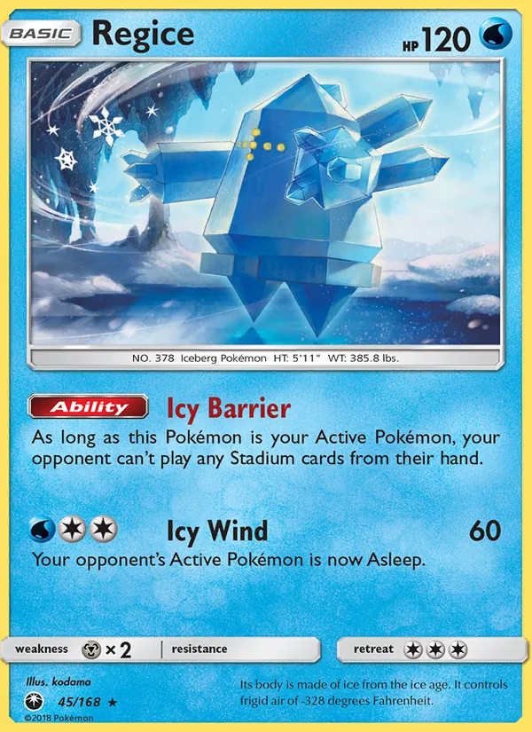 Regice 45/168 Celestial Storm