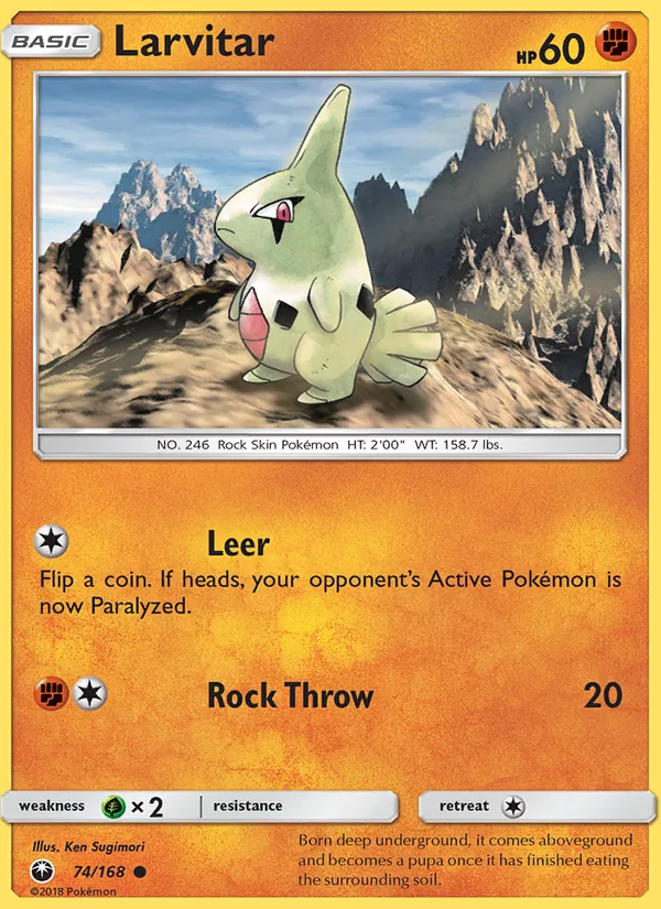 Larvitar 74/168 Celestial Storm